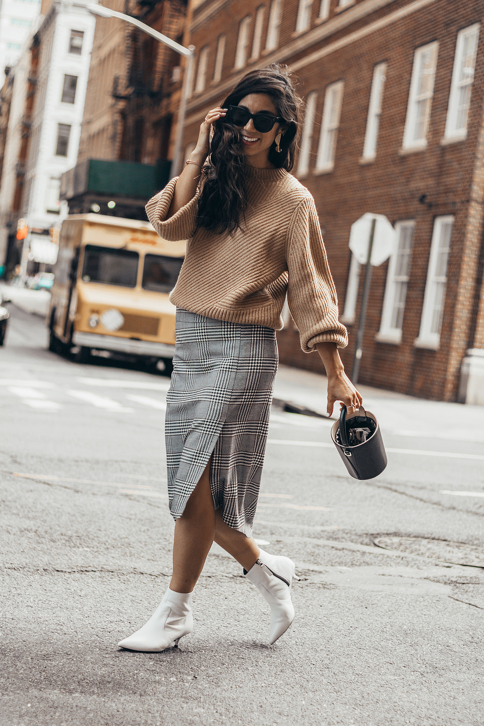 white ankle boots street style